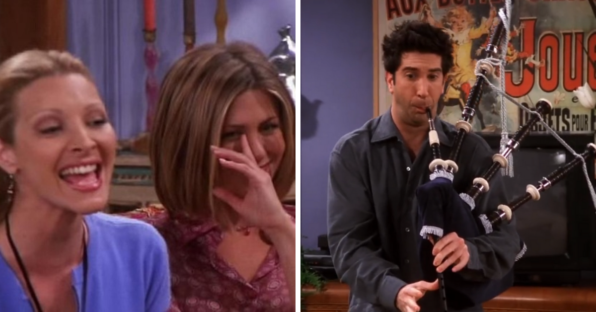 Jennifer Aniston foi pega rindo pelos fãs de 'Friends' durante essa cena hilária com Ross