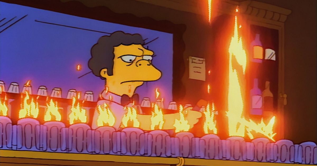 O icônico "Flaming Moe" dos Simpsons é absolutamente horrível, de acordo com os bartenders