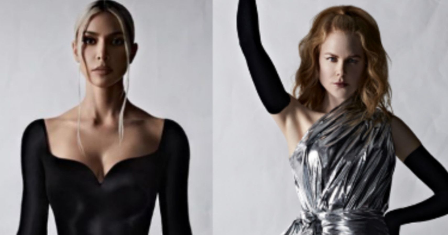   Modelos de alta moda? Kim Kardashian e Nicole Kidman compartilham a passarela da Balenciaga