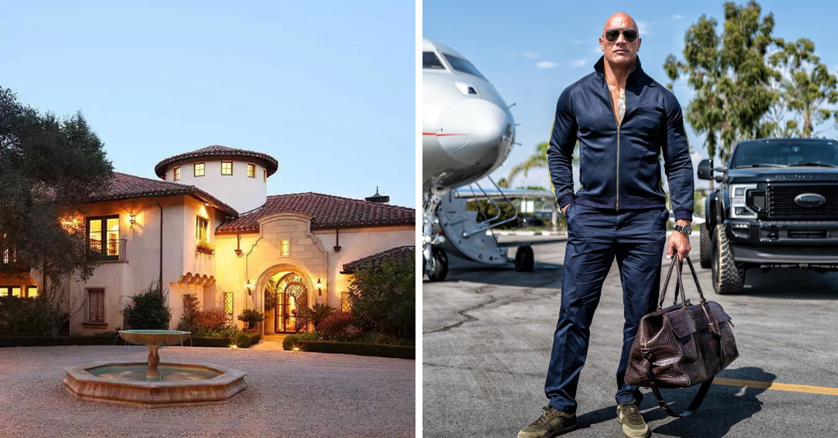 De qual comediante Dwayne Johnson comprou sua mansão de US $ 27,8 em Beverly Hills?
